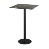 Urban mange-debout avec piètementnoir + plateau HPL Galaxy Marble 70x70 cm - VEBA - 1 pcs