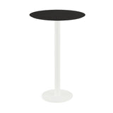 Urban mange-debout avec piètement blanc + plateau HPL noir Ø 70 cm - VEBA - 1 pcs