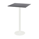 Urban mange-debout avec piètement blanc + plateau HPL noir 70x70 cm - VEBA - 1 pcs
