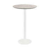 Urban mange-debout avec piètement blanc + plateau HPL Moonstone Ø70 cm - VEBA - 1 pcs