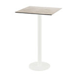Urban mange-debout avec piètement blanc + plateau HPL Moonstone 70x70 cm - VEBA - 1 pcs