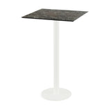 Urban mange-debout avec piètement blanc + plateau HPL Galaxy Marble 70x70 cm - VEBA - 1 pcs