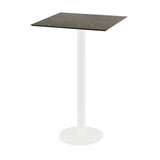 Urban mange-debout avec piètement blanc + plateau HPL Midnight Marble 70x70 cm - VEBA - 1 pcs