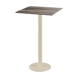 Urban mange-debout avec piètement sable + plateau HPL Tropical Wood 70x70 cm - VEBA - 1 pcs
