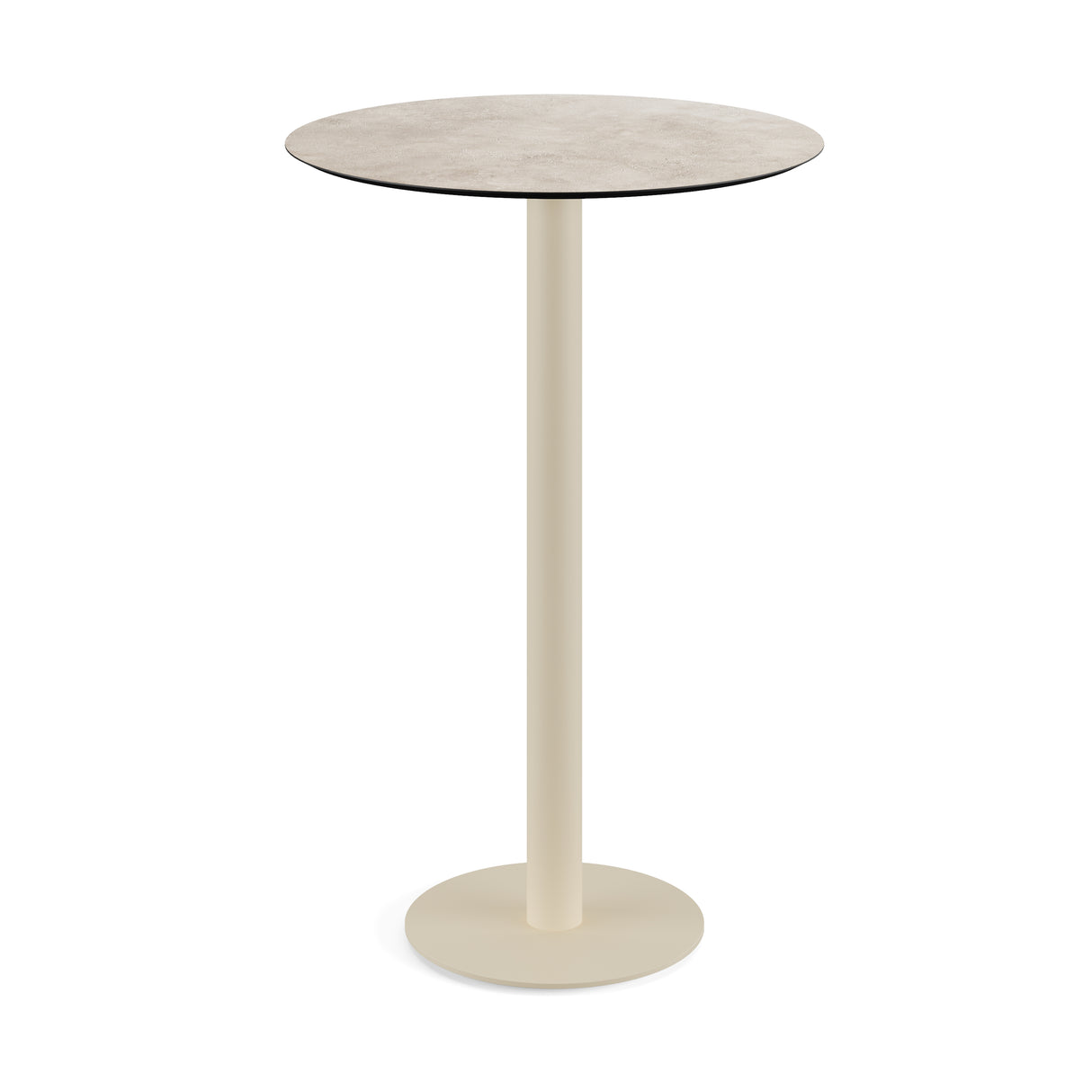 Urban mange-debout avec piètement sable + plateau HPL Moonstone Ø70 cm - VEBA - 1 pcs