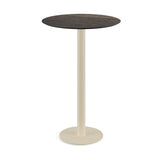 Urban mange-debout avec piètement sable + plateau HPL Riverwashed Wood Ø70 cm - VEBA - 1 pcs