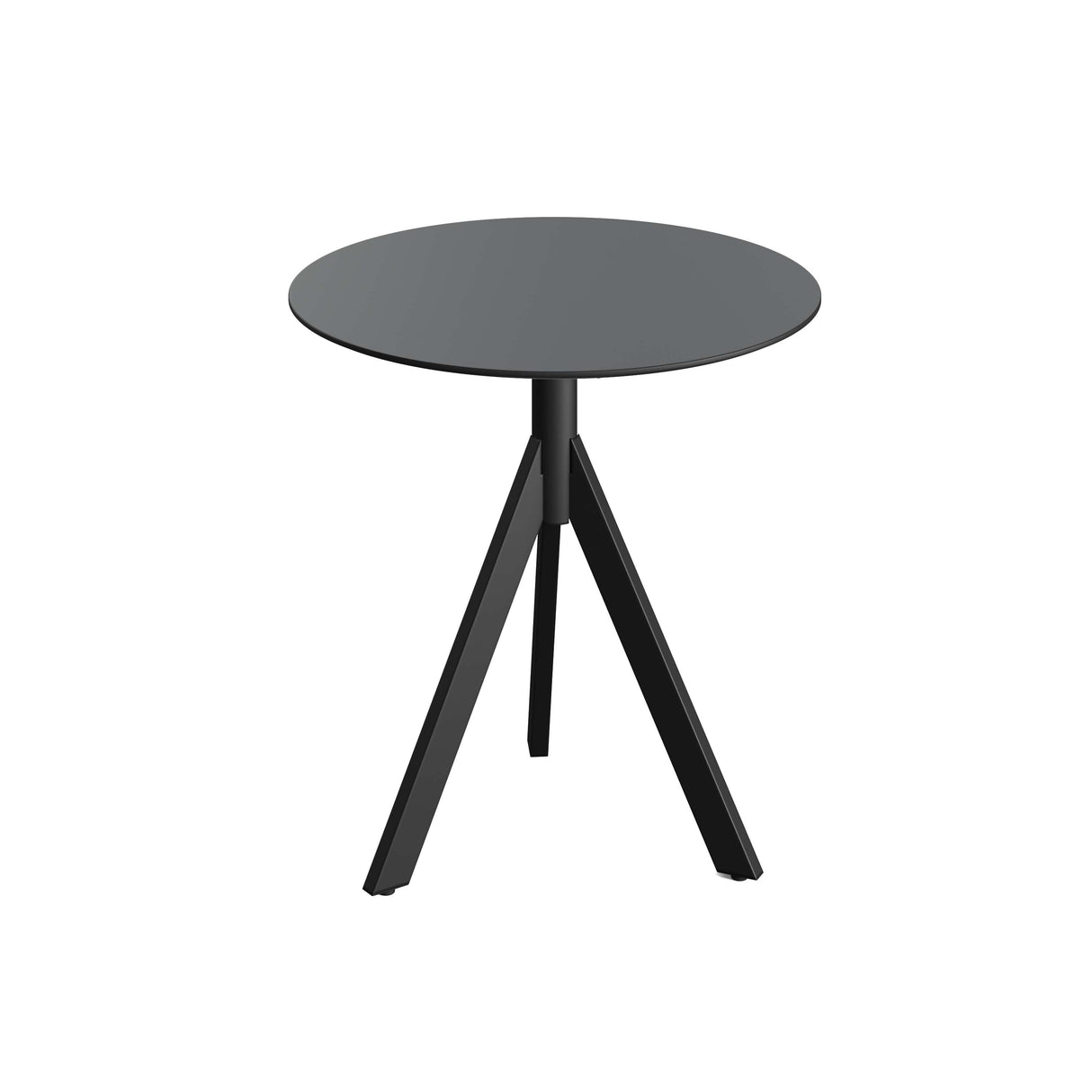 Infinity Tripod table de bistrot avec piètement noir + plateau HPL noir Ø70 cm - VEBA - 1 pcs