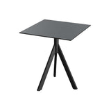 Infinity Tripod table de bistrot avec piètement noir + plateau HPL noir 70x70 cm - VEBA - 1 pcs