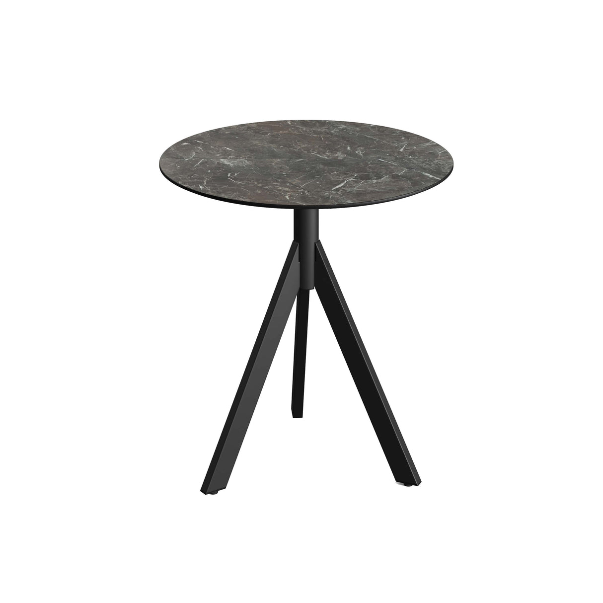 Infinity Tripod table de bistrot avec piètement noir + plateau HPL Galaxy Marble Ø70 cm - VEBA - 1 pcs