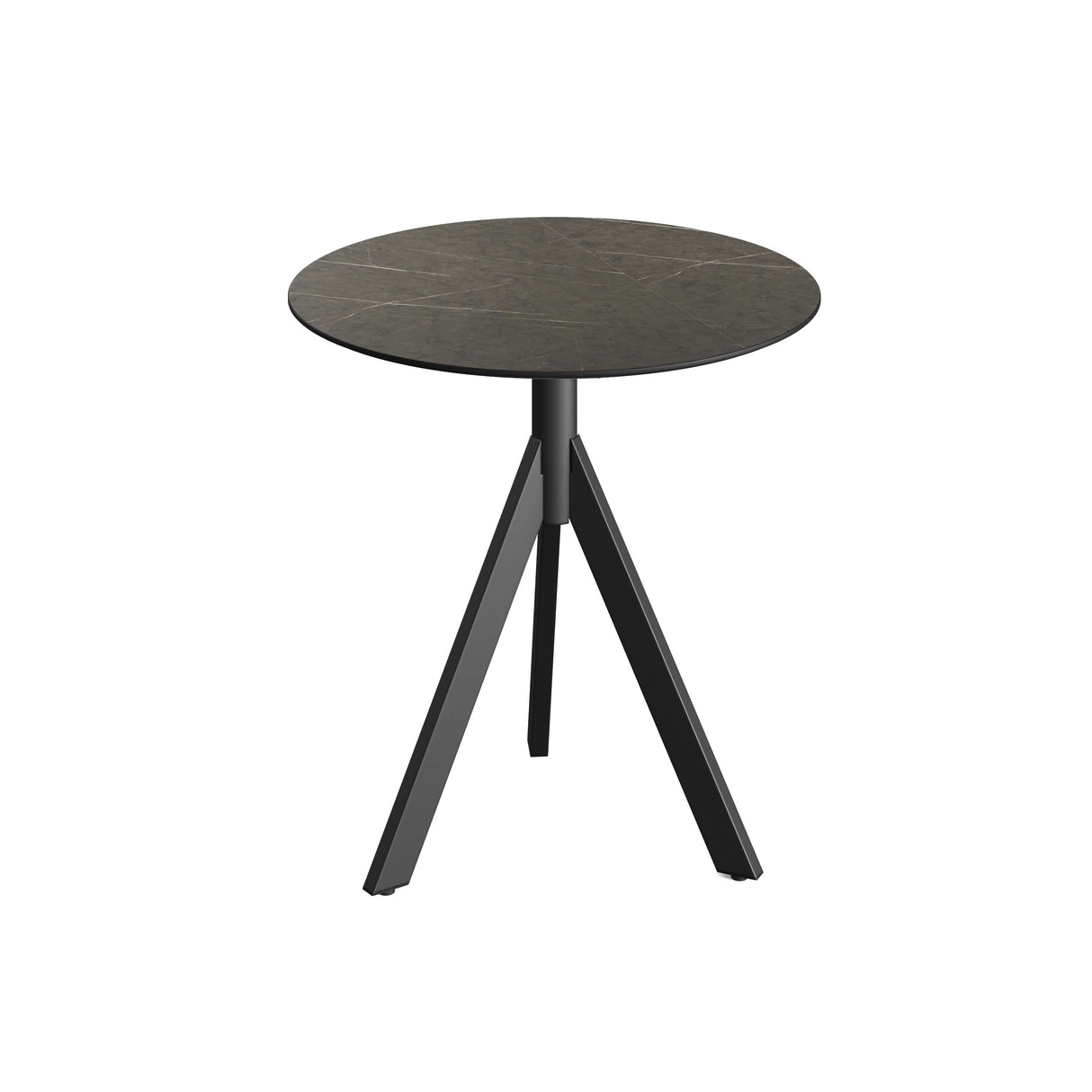Infinity Tripod table de bistrot avec piètement noir + plateau HPL Midnight Marble Ø70 cm - VEBA - 1 pcs