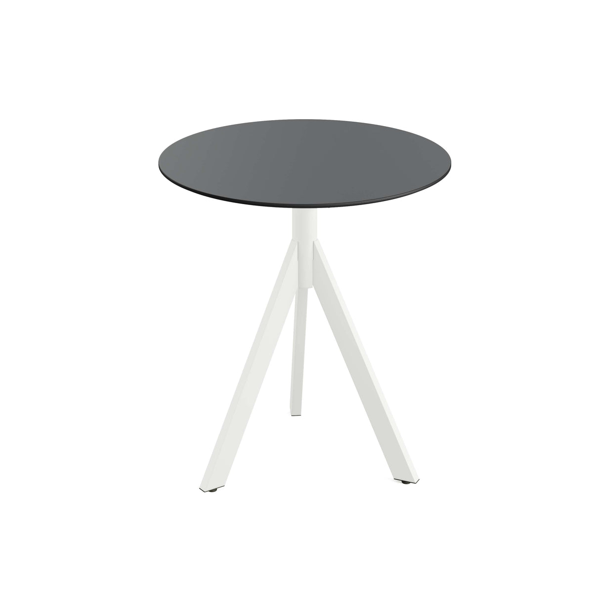 Infinity Tripod table de bistrot avec piètement blanc + plateau HPL noir Ø70 cm - VEBA - 1 pcs