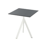 Infinity Tripod table de bistrot avec piètement blanc + plateau HPL noir 70x70 cm - VEBA - 1 pcs
