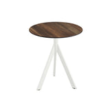 Infinity Tripod table de bistrot avec piètement blanc + plateau HPL Tropical Wood Ø70 cm - VEBA - 1 pcs