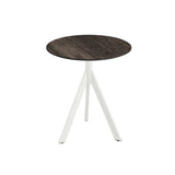Infinity Tripod table de bistrot avec piètement blanc + plateau HPL Riverwashed Wood Ø70 cm - VEBA - 1 pcs