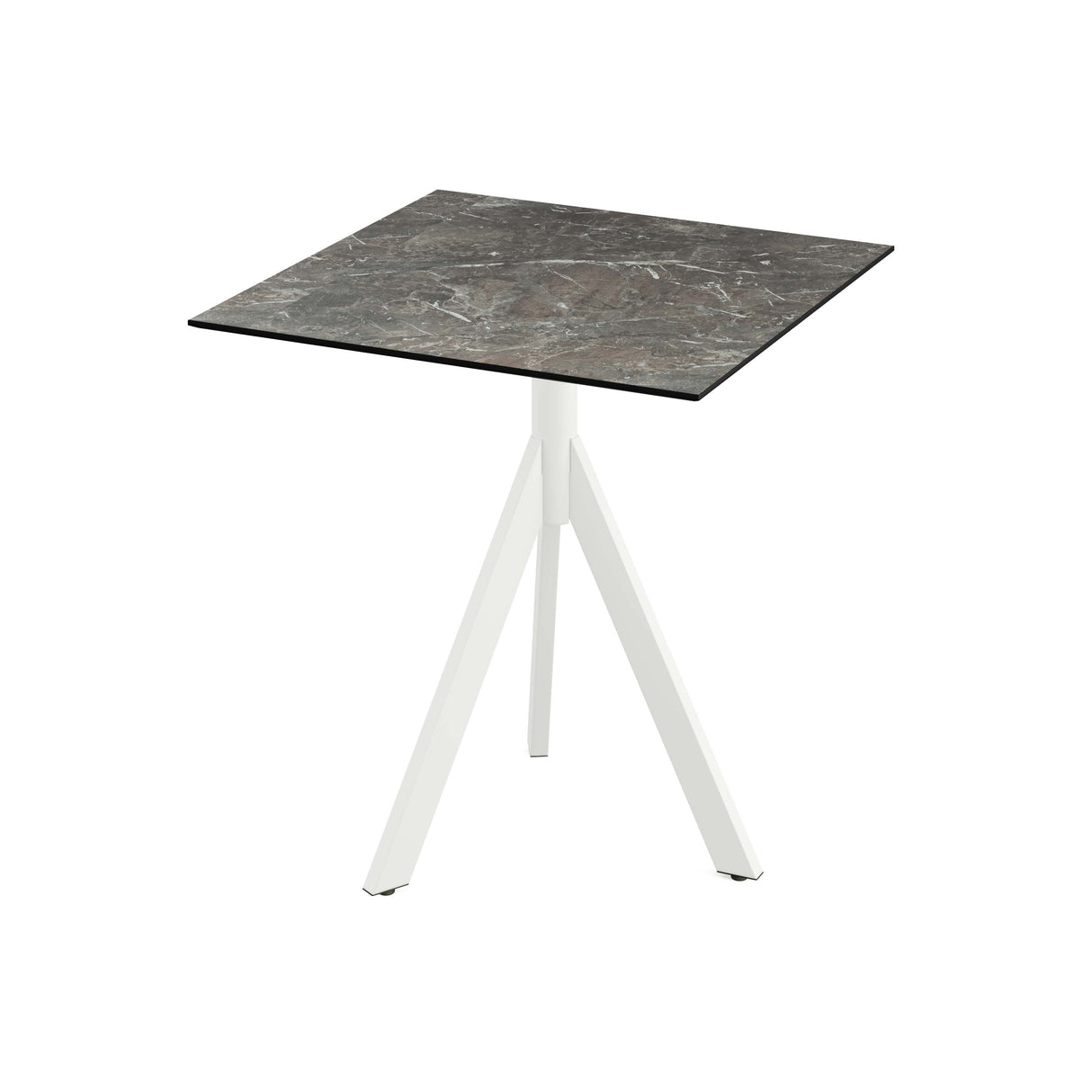 Infinity Tripod table de bistrot avec piètement blanc + plateau HPL Galaxy Marble 70x70 cm - VEBA - 1 pcs