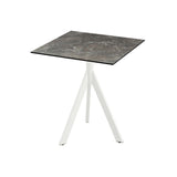 Infinity Tripod table de bistrot avec piètement blanc + plateau HPL Galaxy Marble 70x70 cm - VEBA - 1 pcs