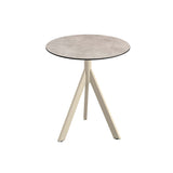Infinity Tripod table de bistrot avec piètement sable + plateau HPL Moonstone Ø70 cm - VEBA - 1 pcs