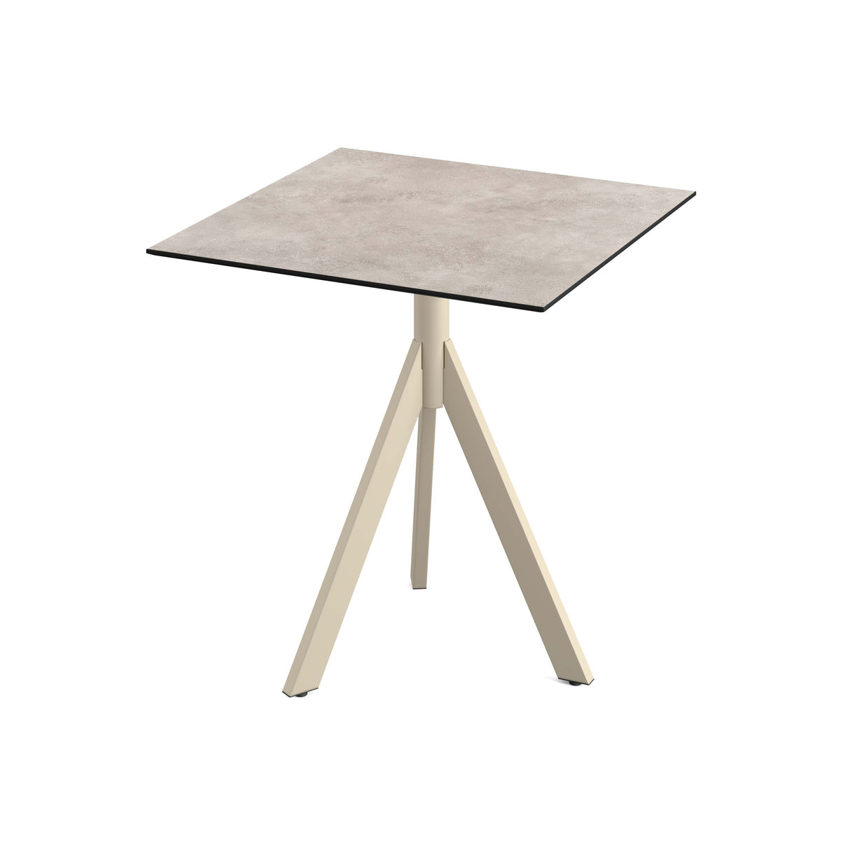 Infinity Tripod table de bistrot avec piètement sable + plateau HPL Moonstone 70x70 cm - VEBA - 1 pcs