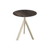 Infinity Tripod table de bistrot avec piètement sable + plateau HPL Riverwashed Wood Ø70 cm - VEBA - 1 pcs