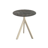 Infinity Tripod table de bistrot avec piètement sable + plateau HPL Galaxy Marble Ø70 cm - VEBA - 1 pcs