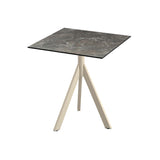 Infinity Tripod table de bistrot avec piètement sable + plateau HPL Galaxy Marble 70x70 cm - VEBA - 1 pcs