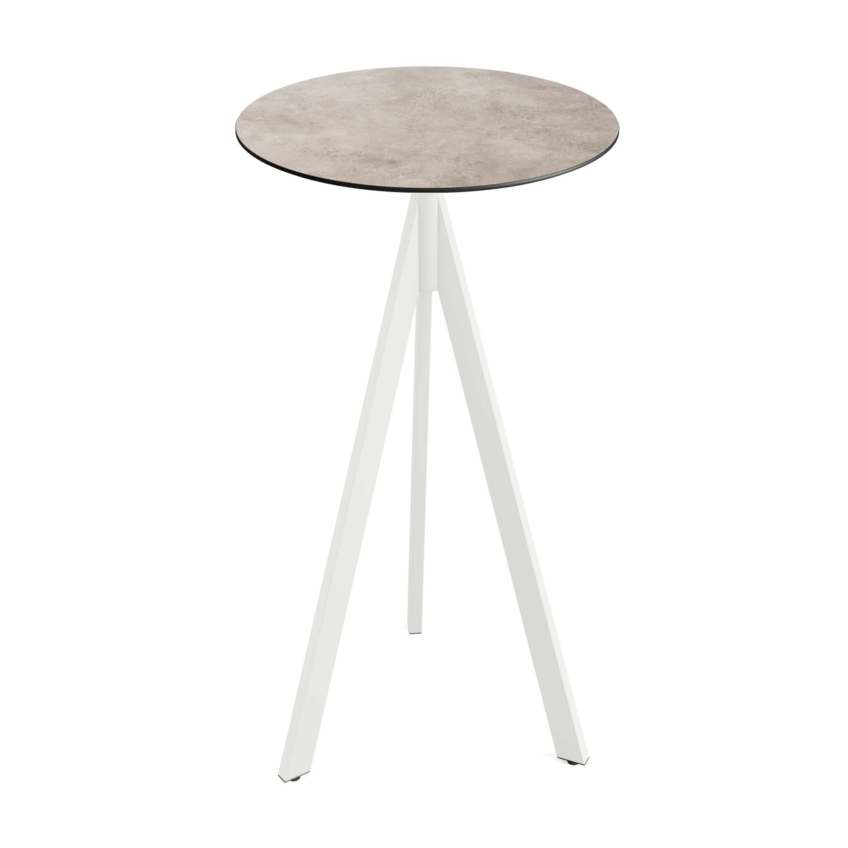 Infinity Tripod mange-debout avec piètement blanc + plateau HPL Moonstone Ø70 cm - VEBA - 1 pcs