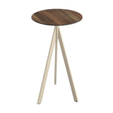 Infinity Tripod mange-debout avec piètement sable + plateau HPL Tropical Wood Ø70 cm - VEBA - 1 pcs