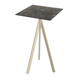 Infinity Tripod mange-debout avec piètement sable + plateau HPL Galaxy Marble 70x70 cm - VEBA - 1 pcs