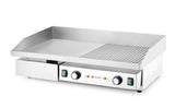 Grill, moitié lisse, moitié rainurée - HENDI