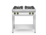 Cuisinière à gaz - 4 feux, support ouvert - HENDI