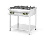 Cuisinière à gaz - 4 feux, support ouvert - HENDI