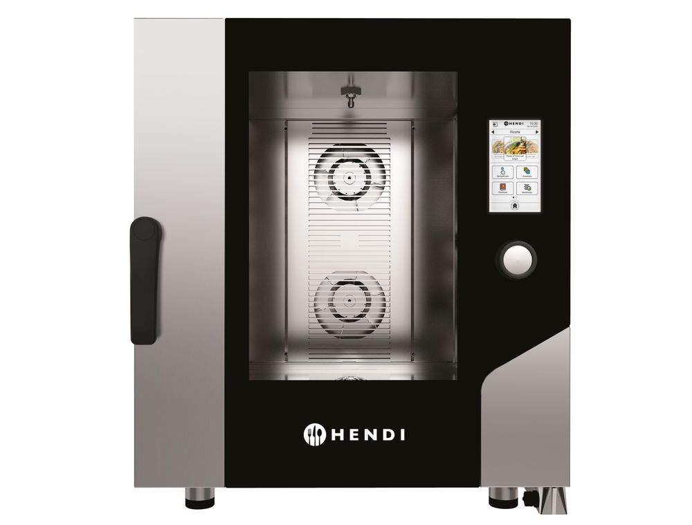 Four à vapeur à convection – Toucher 7 x GN 1/1, électrique, avec vapeur directe et écran tactile contrôlé - HENDI