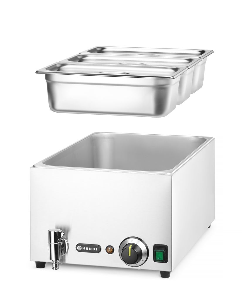 Set bain-marie avec robinet de vidange Ranger - HENDI