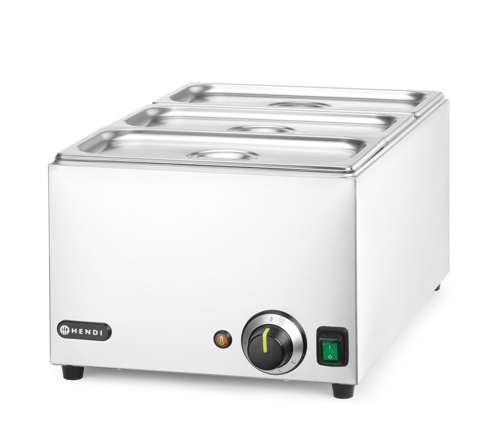 Set Bain-marie Ranger + 3 x bac GN 1/3 avec couvercle - HENDI