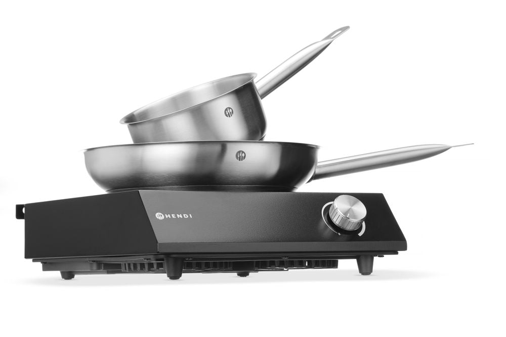 Set : Plaque de cuisson à induction 3500W + casserole + poêle - HENDI