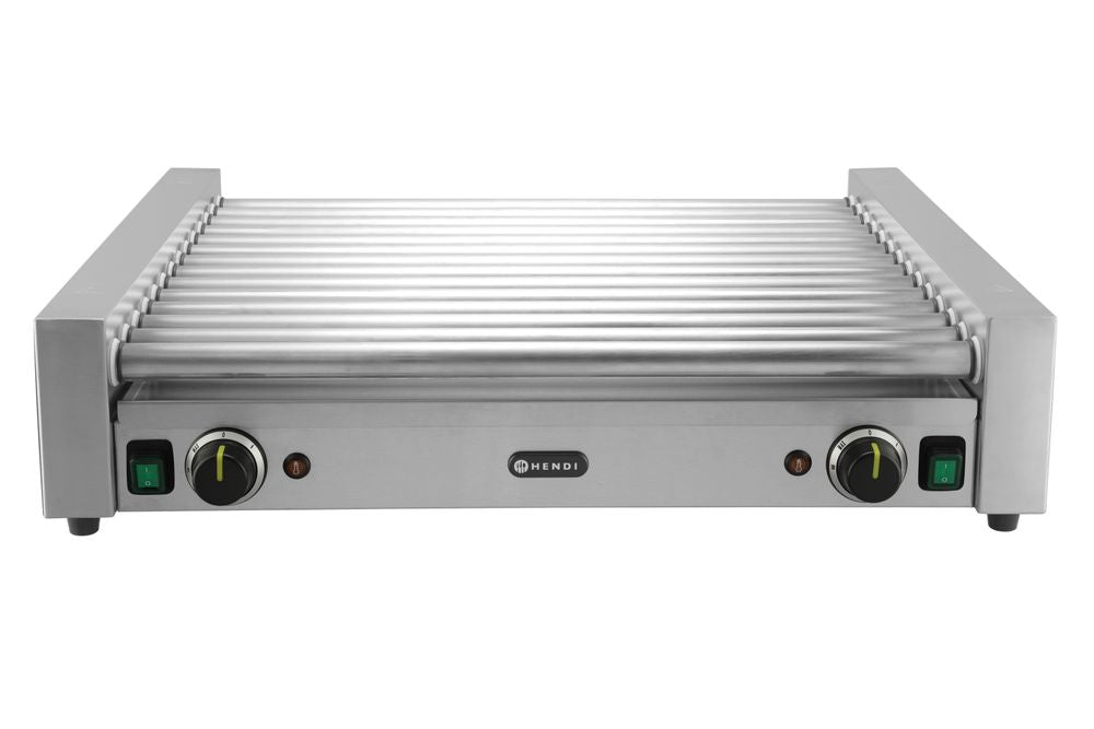 Grill roulant pour saucisses XL - 2 zones - HENDI