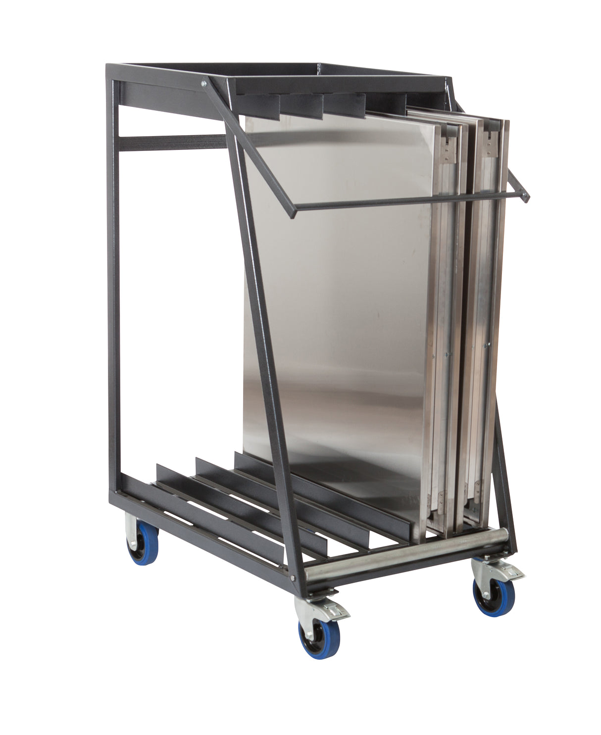 Chariot de transport pour 5 tables de travail pliantes en inox SOLID200 - VEBA - 1 pcs