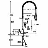 Mitigeur avec croisillons 40L-1801B - BARTSCHER - 400123