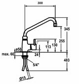 Mitigeur avec croisillons 40L-3601B - BARTSCHER - 400126