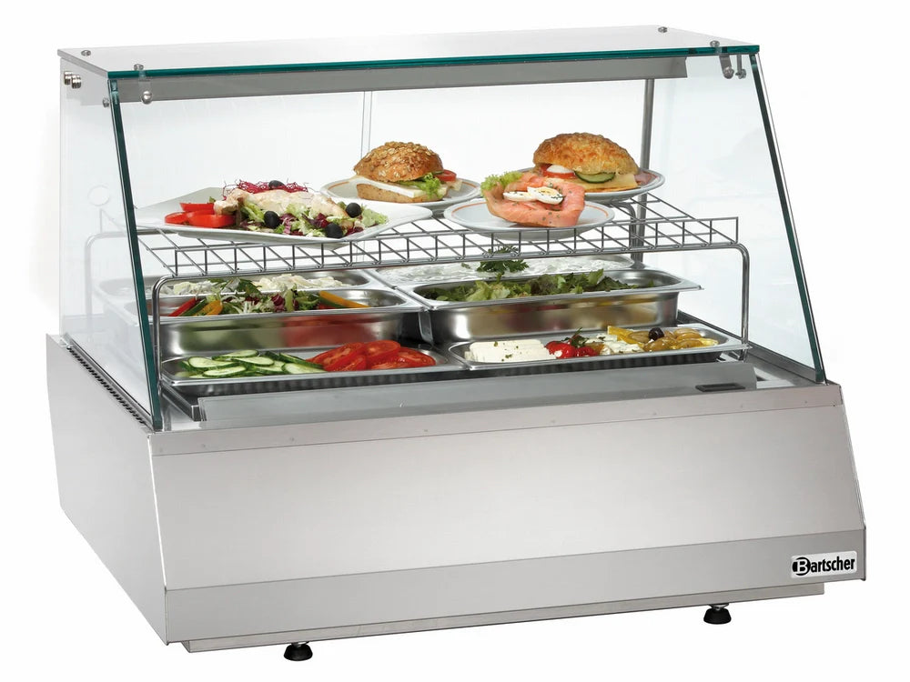 Vitrine réfrig. 2/1 GN, verre plat - BARTSCHER - 406055