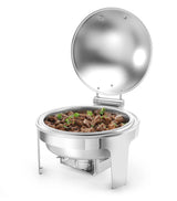 Chafing dish rond finition satiné, HENDI, Profi Line, 6L, 465x420x(H)320mm