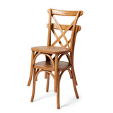 Crossback - Chaise empilable en bois - VEBA - 1 pcs