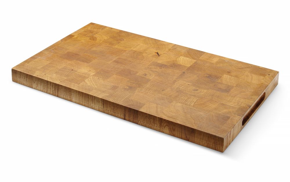 Planche de présentation en chêne, bois de bout - HENDI