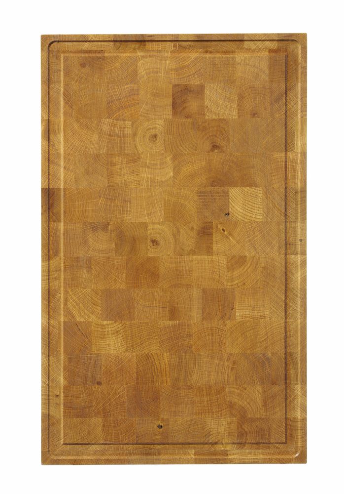 Planche de présentation en chêne, bois de bout - HENDI