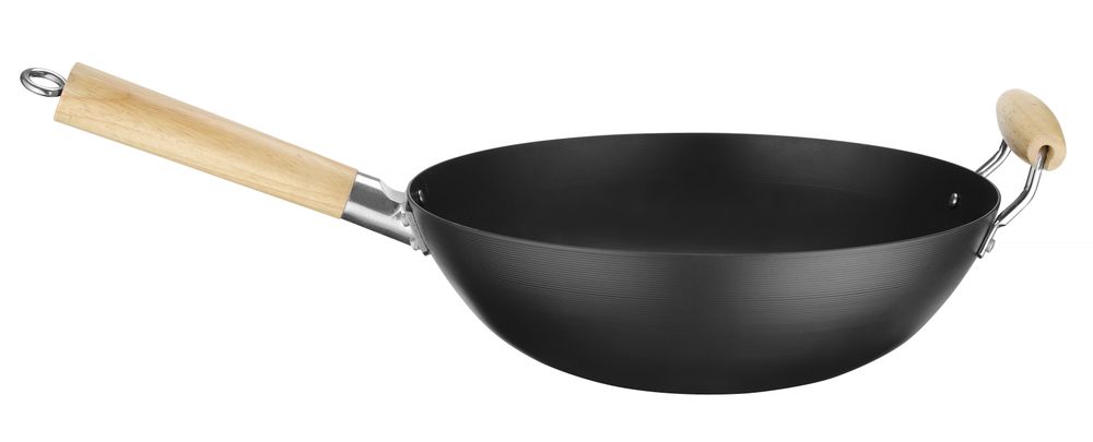 Wok avec manche en bois - HENDI