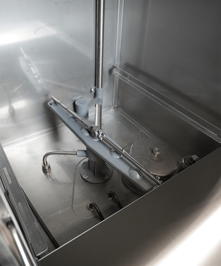 LAVE-VAISELLE CHARGEMENT PAR L'AVANT ENT 500-230 DP DDE   AVEC POMPE D'ÉCOULEMENT ET DOSEUR À DÉTERGENT - 7082.0060 - COMBISTEEL
