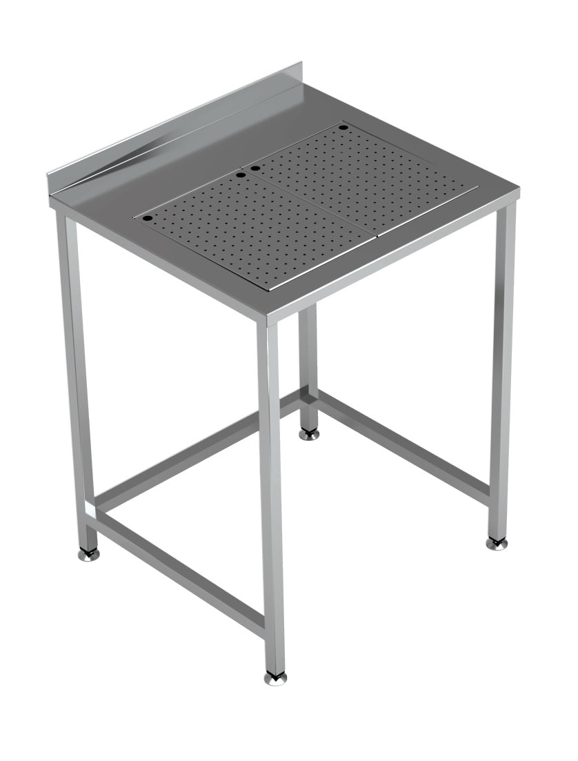 PLAN DE TRAVAIL AVEC BAC D'ÉGOUTTAGE INTÉGRÉ 700X650 - 7084.0020 - COMBISTEEL