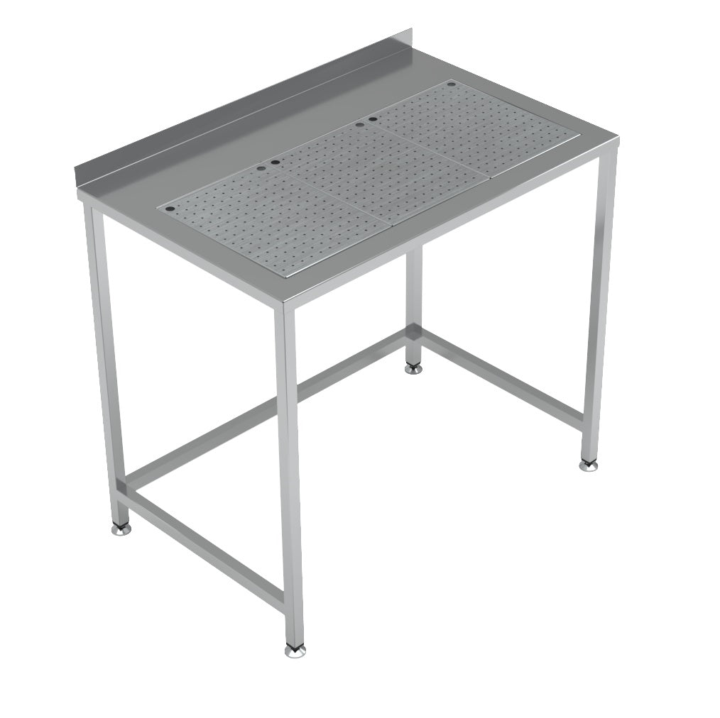 PLAN DE TRAVAIL AVEC BAC D'ÉGOUTTAGE INTÉGRÉ 1000X650 - 7084.0025 - COMBISTEEL