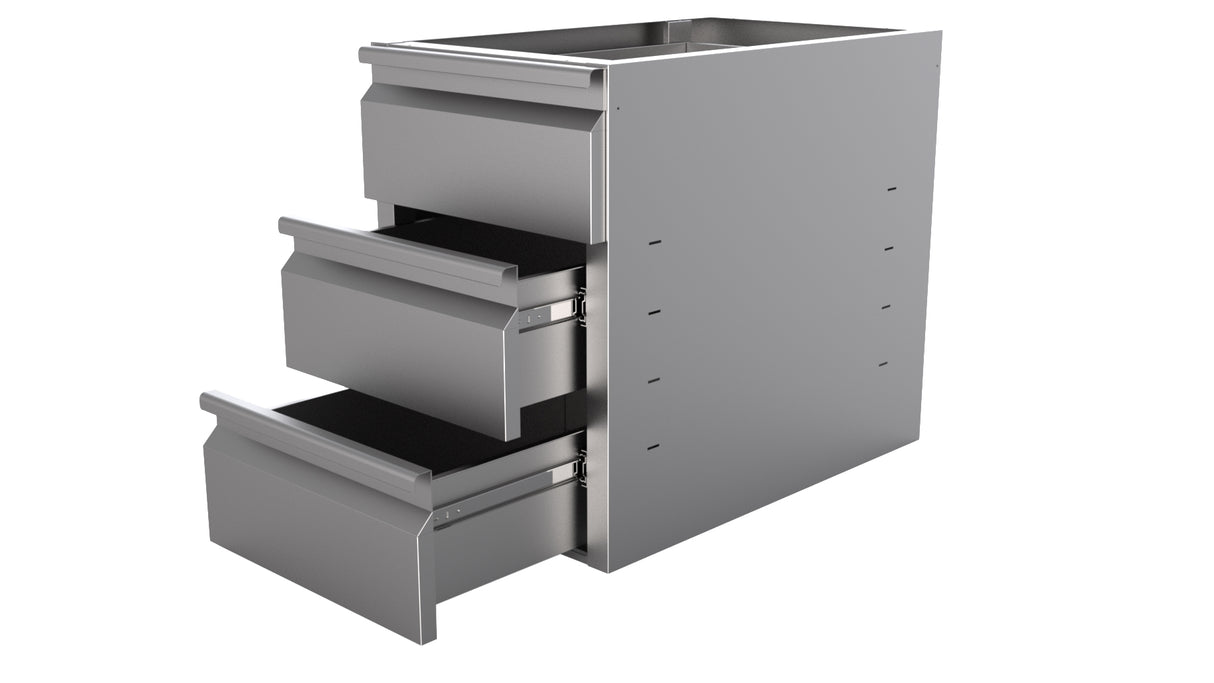BLOC DE TIROIRS 3 TIROIRS POUR TABLE 700 - 7333.0180 - COMBISTEEL