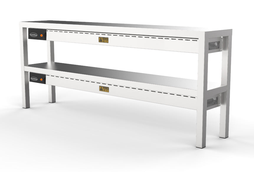 ÉTAGÈRE CHAUFFANTE EN CÉRAMIQUE 2 NIVEAUX 2000  12 HEATERS OF 250W - 7333.0522 - COMBISTEEL